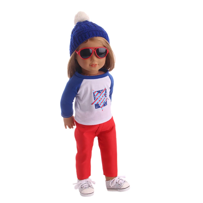 Tops+Pants+Shoes+Hat+Sunglasses Fit 18 Inch American&43 CM Baby Doll Clothes Accessories,Girl's Toys,Generation,Birthday Gift
Tops+Pants+Shoes+Hat+Sunglasses Fit 18 Inch American&43 CM Baby Doll Clothes Accessories,Girl's Toys,Generation,Birthday Gift