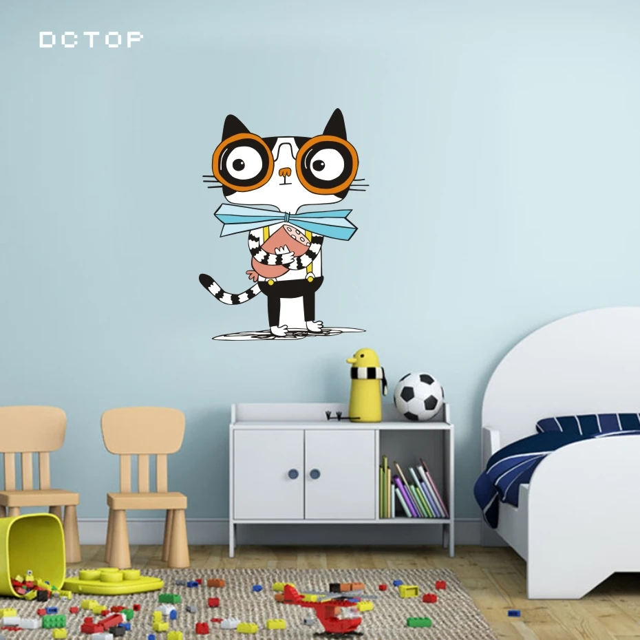 Cartoon Lovely Animal Decal Cat Sticker On The Wall Colorful For Kids Nursery Bedroom,Waterproof Wallpaper Modern Art Home Decor
Cartoon Lovely Animal Decal Cat Sticker On The Wall Colorful For Kids Nursery Bedroom,Waterproof Wallpaper Modern Art Home Decor