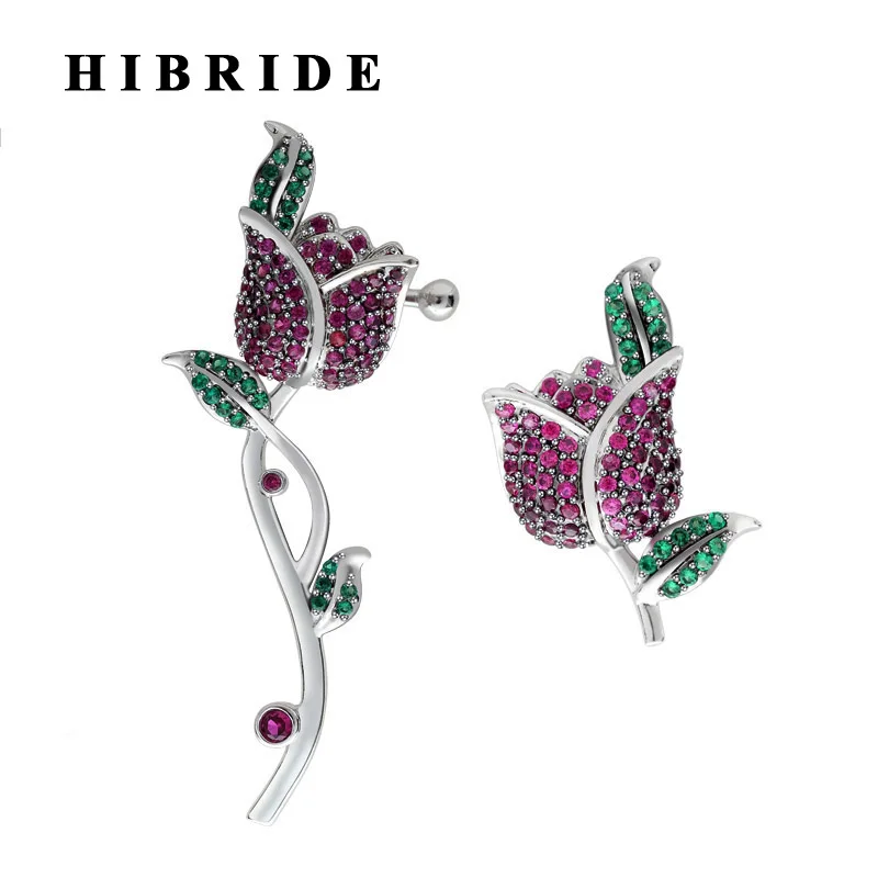 HIBRIDE 2 Colors Elegant Flower Women Earrings AAA CZ Crystal White Gold Color Stud Earring brincos boucle d'oreille E-365
HIBRIDE 2 Colors Elegant Flower Women Earrings AAA CZ Crystal White Gold Color Stud Earring brincos boucle d'oreille E-365