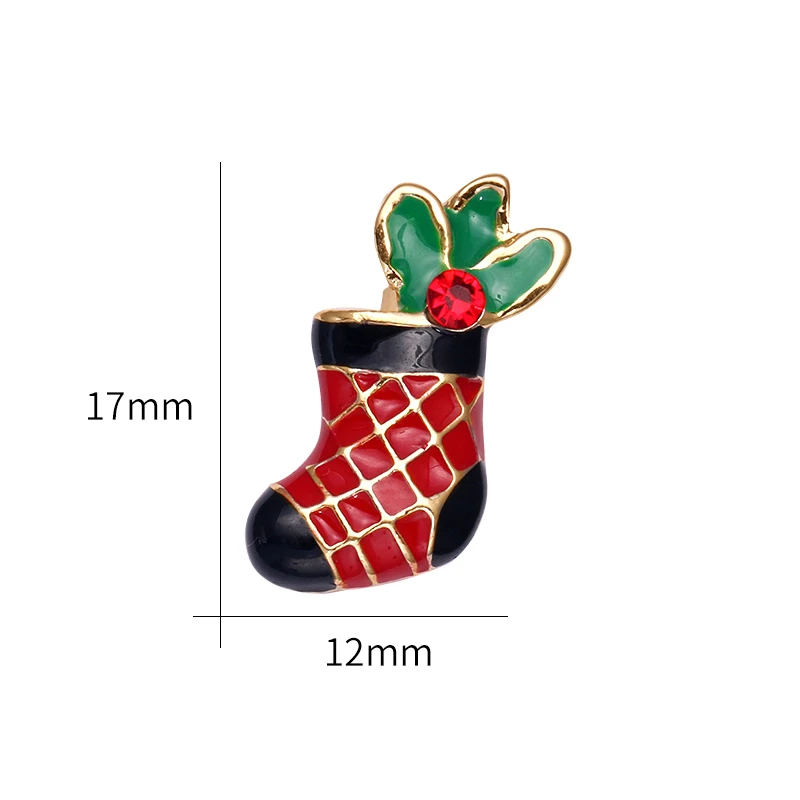 Baiduqiandu/Рождественский подарок Ботинки с брошью в виде звезды Обувь красной