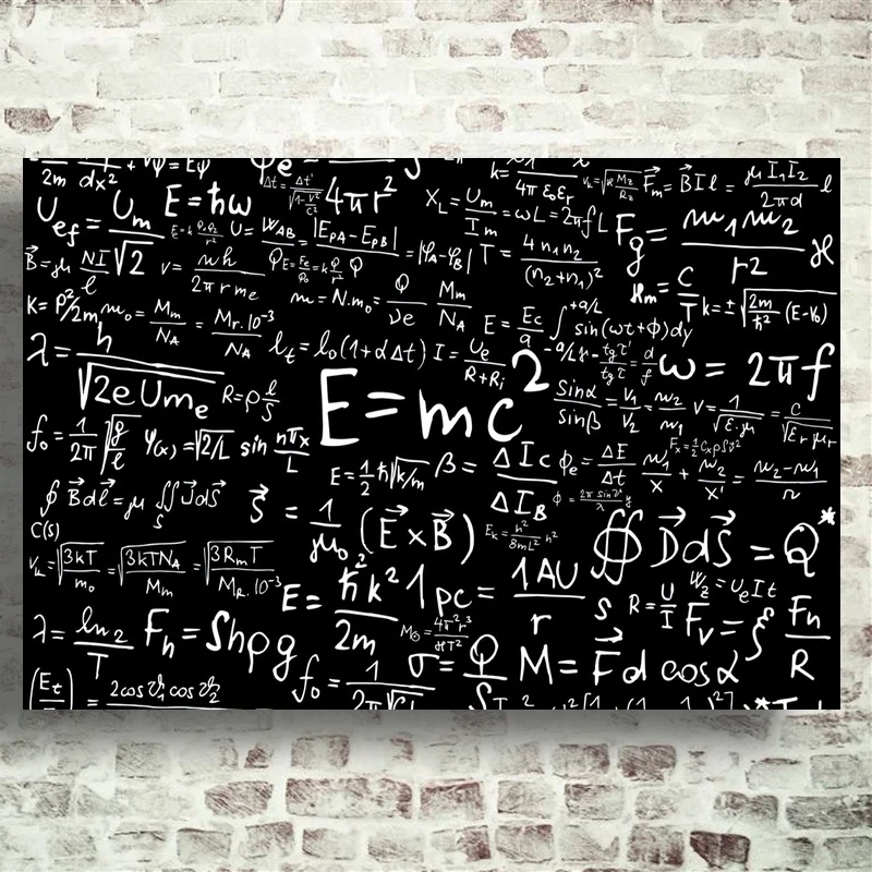 science Albert Einstein Formula Mathematics Physics Special relativity Art Silk Poster Painting Living Room Home Decor
science Albert Einstein Formula Mathematics Physics Special relativity Art Silk Poster Painting Living Room Home Decor