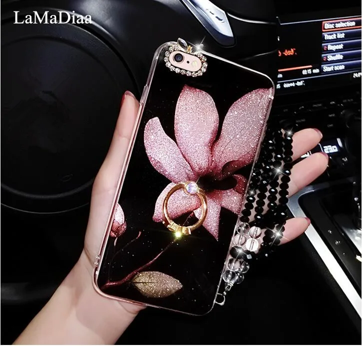 LaMaDiaa Fundas Phone Cases for iphone X XS MAX 6 6S 7 8 PLUS Flowers Diamond Finger Ring Grip Holder Lace Coque Cover Case
LaMaDiaa Fundas Phone Cases for iphone X XS MAX 6 6S 7 8 PLUS Flowers Diamond Finger Ring Grip Holder Lace Coque Cover Case