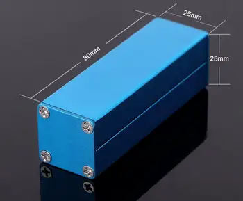 Silver/Blue 25*25*80mm Aluminum Enclosure Case Project Box for headphone Amplifier PCB Portable Power DIY 6pcs/lot
Silver/Blue 25*25*80mm Aluminum Enclosure Case Project Box for headphone Amplifier PCB Portable Power DIY 6pcs/lot
