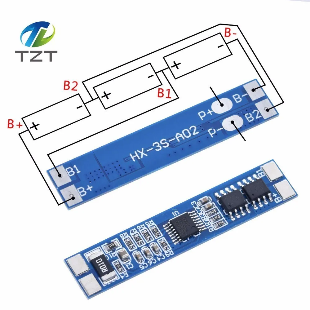 3S 12V 8A Li-ion 18650 Lithium Battery Charger Protection Board 11.1V 12.6V 10A BMS Charger Protection Board
3S 12V 8A Li-ion 18650 Lithium Battery Charger Protection Board 11.1V 12.6V 10A BMS Charger Protection Board