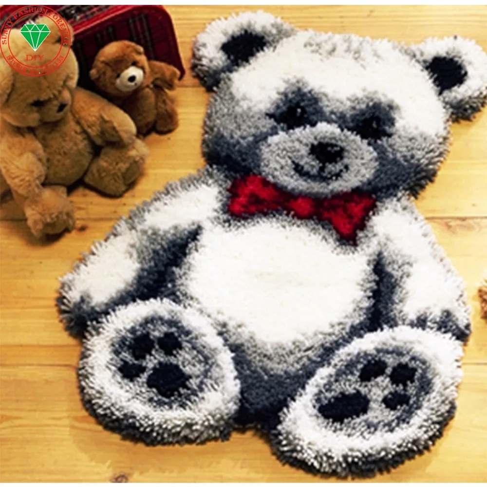Cartoon bear Needlework Latch hook rug kits Patchwork Carpet embroidery Stitch threads Cross-stitch embroidery thread cushion
Cartoon bear Needlework Latch hook rug kits Patchwork Carpet embroidery Stitch threads Cross-stitch embroidery thread cushion