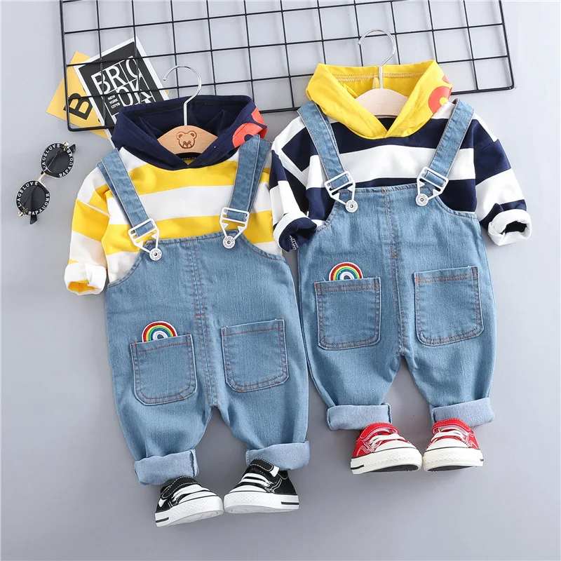 New Spring 2019 Newborn Baby Clothes Set Fashion Design Autumn Infant Boy Girl Striped Hooded T-Shirts+Bib Jeans Suit DWQ122
New Spring 2019 Newborn Baby Clothes Set Fashion Design Autumn Infant Boy Girl Striped Hooded T-Shirts+Bib Jeans Suit DWQ122