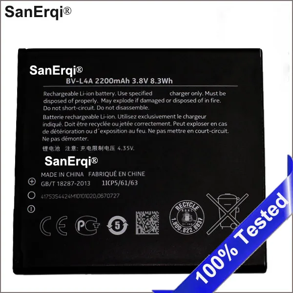 BL-L4A Battery For Microsoft Nokia Lumia 535 RM-1090 RM-1089 Dual 830 RM-984 BL L4A 1905mAh High Quality
BL-L4A Battery For Microsoft Nokia Lumia 535 RM-1090 RM-1089 Dual 830 RM-984 BL L4A 1905mAh High Quality