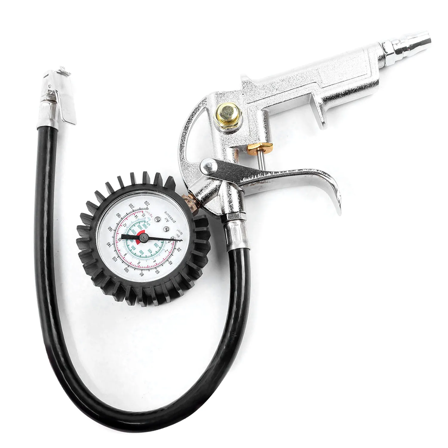 2in Car Dial Tire Inflator Gauge Flexible Hose 220PSI Pistol Style Air Tong Hold tire pressure sensor automobile pressure gauge
2in Car Dial Tire Inflator Gauge Flexible Hose 220PSI Pistol Style Air Tong Hold tire pressure sensor automobile pressure gauge