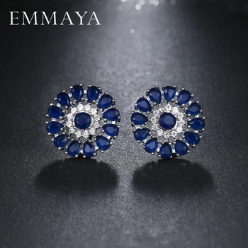 EMMAYA Vintage Stud Earrings Cz Jewelry Pierecing Wedding Earrings With Blue Crystal Brinco Para Noivas
EMMAYA Vintage Stud Earrings Cz Jewelry Pierecing Wedding Earrings With Blue Crystal Brinco Para Noivas