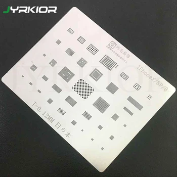 Jyrkior For iPhone 8 8P X 0.12MM Multi-Function BGA Reballing Stencil Plant Tin Steel Net
Jyrkior For iPhone 8 8P X 0.12MM Multi-Function BGA Reballing Stencil Plant Tin Steel Net