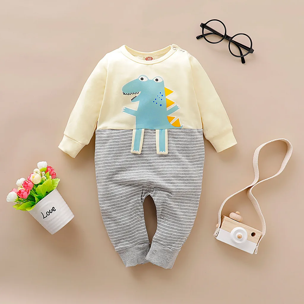 Infant Newborn Baby Boys Girls Clothing Cartoon Dinosaur Striped Romper Jumpsuit Outfits Christmas Costume MuqGew Coveralls 2019
Infant Newborn Baby Boys Girls Clothing Cartoon Dinosaur Striped Romper Jumpsuit Outfits Christmas Costume MuqGew Coveralls 2019