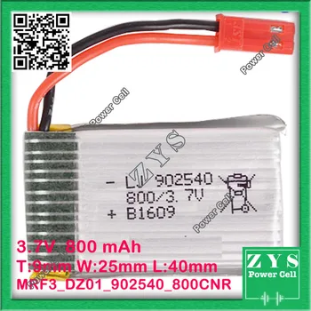 Safety Packing, 2 pin 3.7V lithium Polymer battery 902540 800mah MP3 MP4 GPS Small toys Drone Zone polymer lithium battery
Safety Packing, 2 pin 3.7V lithium Polymer battery 902540 800mah MP3 MP4 GPS Small toys Drone Zone polymer lithium battery