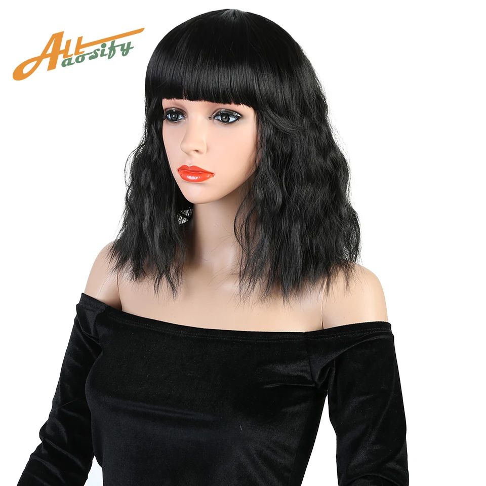 All Synthetic Wigs With Bangs For Women Short Wavy Women's Hair Wigs High Density Heat Resistant Natural Black Brown Cosplay
All Synthetic Wigs With Bangs For Women Short Wavy Women's Hair Wigs High Density Heat Resistant Natural Black Brown Cosplay