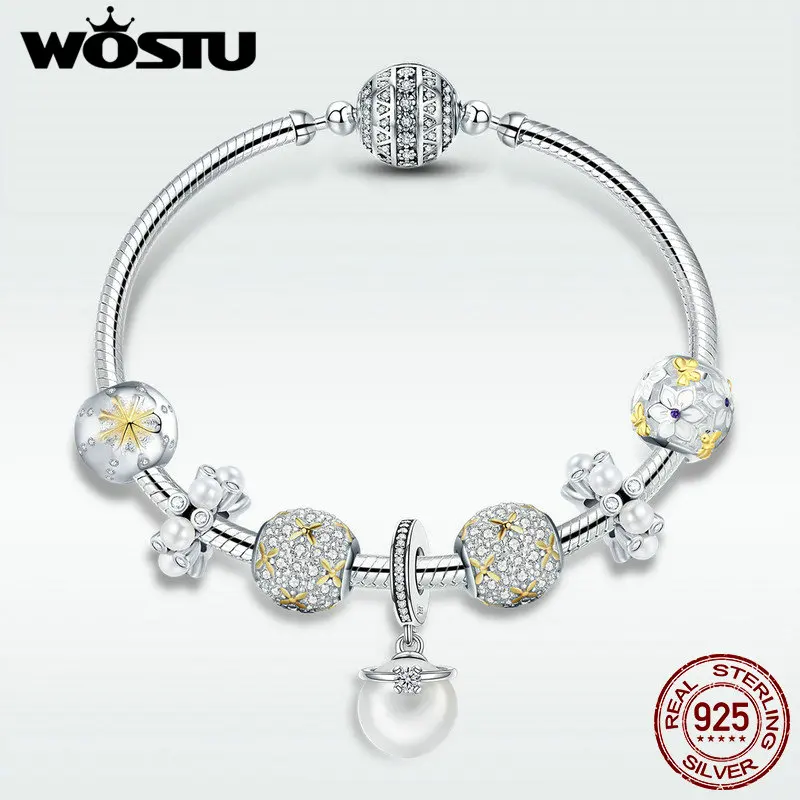 WOSTU Genuine 925 Sterling Silver Dazzling Full Bloom Daisy Charm Bracelet For Women Fashion Silver Jewelry Lover Gift DXB806
WOSTU Genuine 925 Sterling Silver Dazzling Full Bloom Daisy Charm Bracelet For Women Fashion Silver Jewelry Lover Gift DXB806