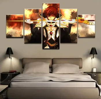 Canvas Wall Art Modular Pictures Framework For Modern Bedroom Decor 5 Pieces Anime Code Geass Role Paintings HD Printed Poster
Canvas Wall Art Modular Pictures Framework For Modern Bedroom Decor 5 Pieces Anime Code Geass Role Paintings HD Printed Poster