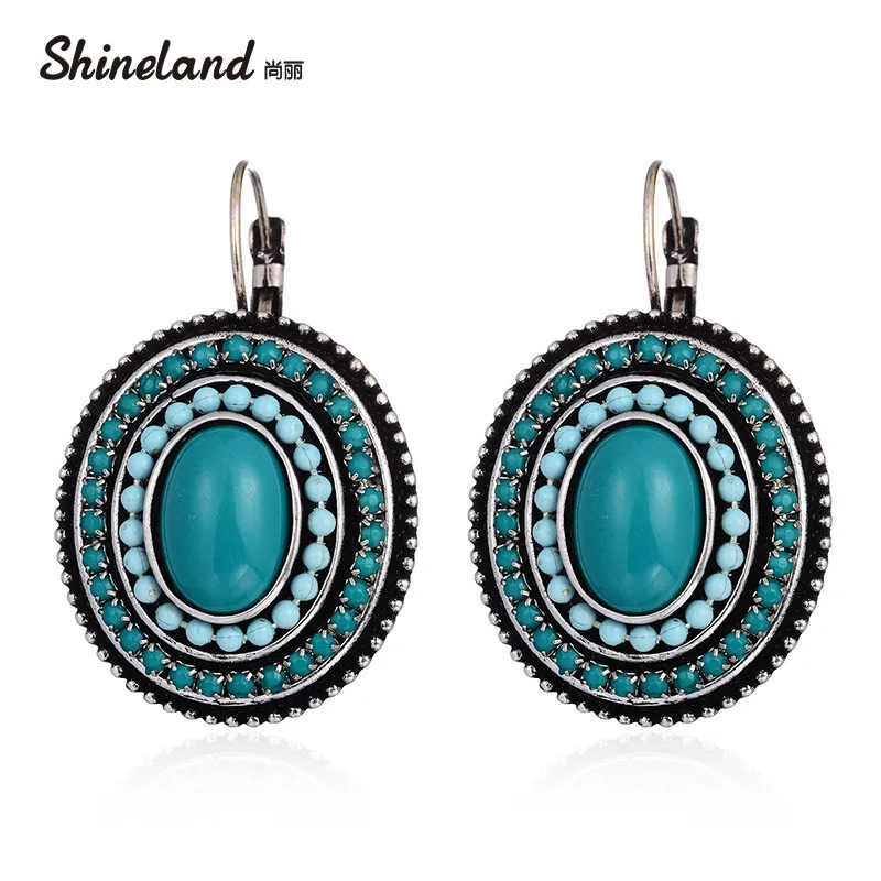 Shineland Christmas Gifts Female Fashion Vintage Bohemian Round Blue Beads Drop Earrings for Women Ethnic Statement Jewelry
Shineland Christmas Gifts Female Fashion Vintage Bohemian Round Blue Beads Drop Earrings for Women Ethnic Statement Jewelry