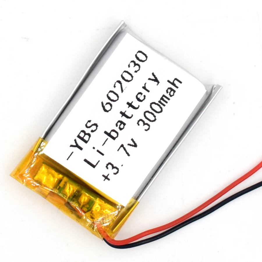3.7V 300 mAh Li-Polymer Rechargeable Battery 602030 Li Po ion for GPS Bluetooth MP3 MP4 MP5 Watch 062030
3.7V 300 mAh Li-Polymer Rechargeable Battery 602030 Li Po ion for GPS Bluetooth MP3 MP4 MP5 Watch 062030