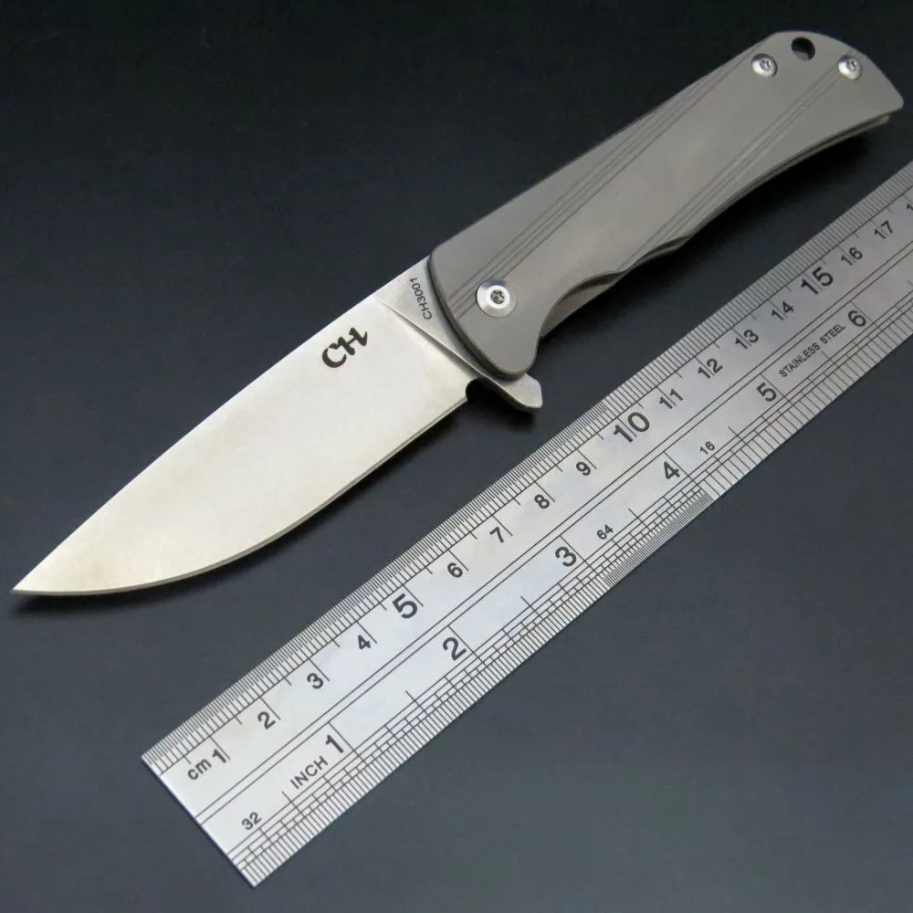 Hot sale CH3001 folding knife D2 steel blade TC4 titanium alloy handle camping knife outdoor hunting survival hand EDC tools
Hot sale CH3001 folding knife D2 steel blade TC4 titanium alloy handle camping knife outdoor hunting survival hand EDC tools