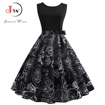 Black Print Elegant Party Dresses Summer Women 50s 60s Retro Vintage Robe Rockabilly Dress Plus Size Casual Beach Midi Vestidos
Black Print Elegant Party Dresses Summer Women 50s 60s Retro Vintage Robe Rockabilly Dress Plus Size Casual Beach Midi Vestidos