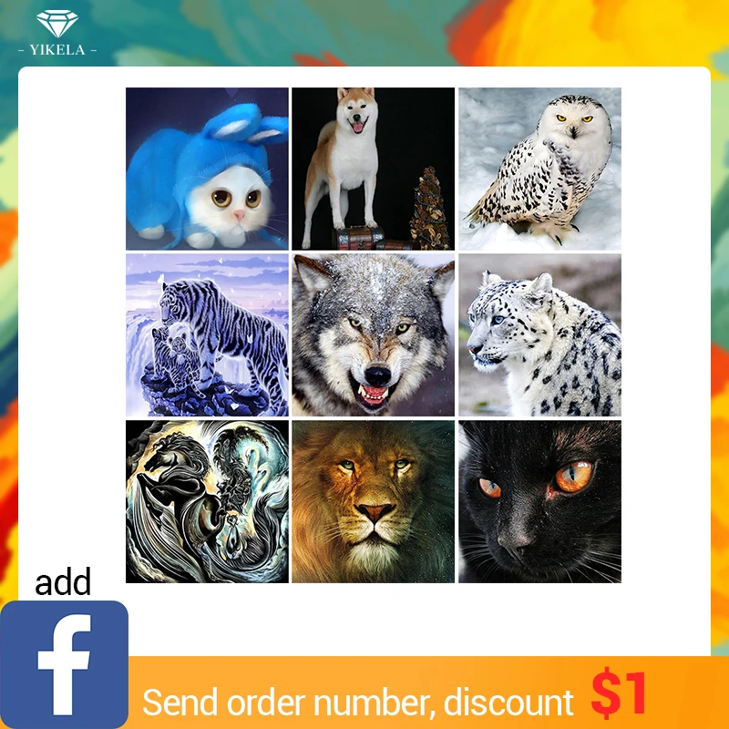 YIKEALA 5D DIY Full Square Diamond Painting Animals Picture Of Rhinestone Mosaic Diamond Embroidery Home Decor Gift Wall Sticker
YIKEALA 5D DIY Full Square Diamond Painting Animals Picture Of Rhinestone Mosaic Diamond Embroidery Home Decor Gift Wall Sticker