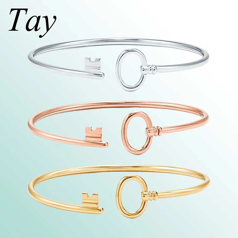 Tay Tiff Simple Fashion 100% 925 Sterling Silver Genuine Simple Personality Coil Silver gold rose gold Opening Bracelet Gift
Tay Tiff Simple Fashion 100% 925 Sterling Silver Genuine Simple Personality Coil Silver gold rose gold Opening Bracelet Gift
