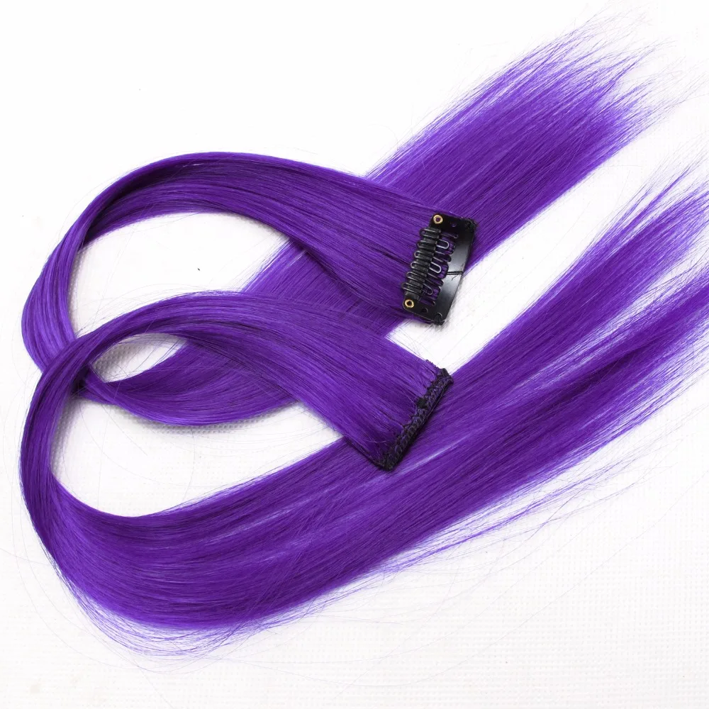 Colored synthetic hair extensions clips in one piece Ombre fake purple long straight rainbow hair pieces dream ice's
Colored synthetic hair extensions clips in one piece Ombre fake purple long straight rainbow hair pieces dream ice's