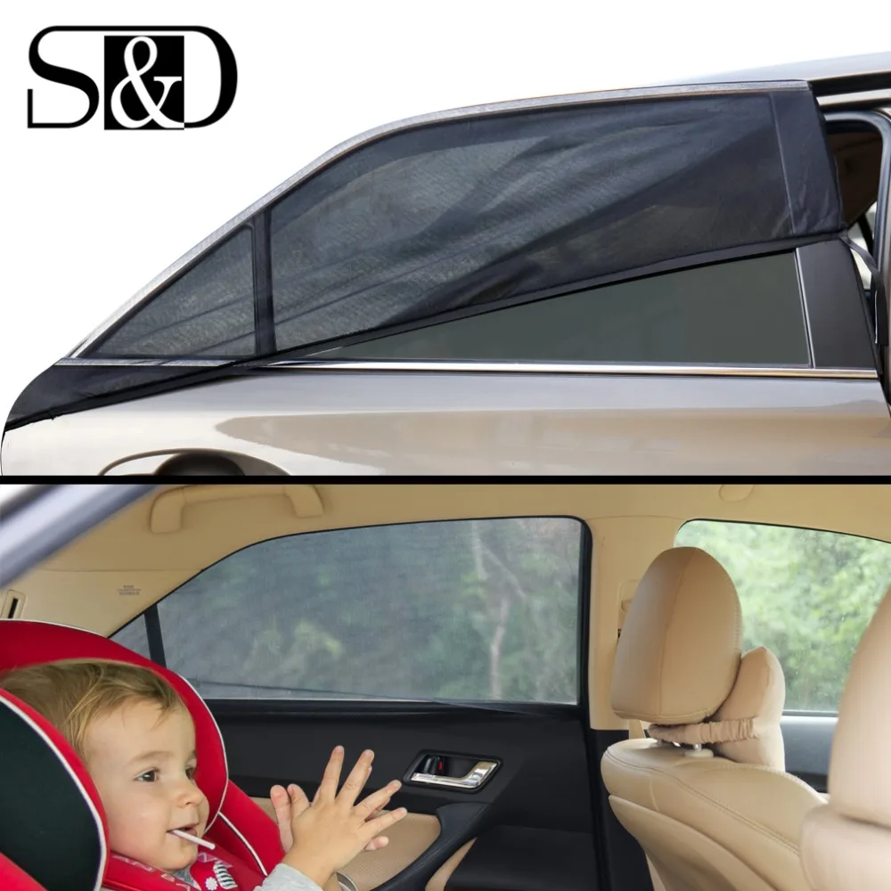 S&D 2Pcs Car Sun Shade Side Window Cover Sunshade Curtain UV Protection Shield Mesh Solar Mosquito Dust Protection
S&D 2Pcs Car Sun Shade Side Window Cover Sunshade Curtain UV Protection Shield Mesh Solar Mosquito Dust Protection