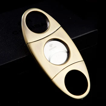 COHIBA Double Blades Gold Plated Cigar Cutter Stainless Steel Pocket Gadget Zigarre Knife Cuban Smoking Tool Guillotine 152WF
COHIBA Double Blades Gold Plated Cigar Cutter Stainless Steel Pocket Gadget Zigarre Knife Cuban Smoking Tool Guillotine 152WF