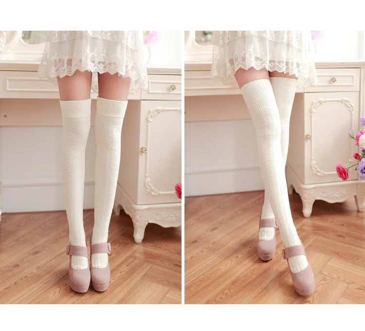 Knitted Leggings Twist High Tube Spring And Coarse Needle Stockings Sweet White Cotton Students Stockings Winter Clothes
Knitted Leggings Twist High Tube Spring And Coarse Needle Stockings Sweet White Cotton Students Stockings Winter Clothes