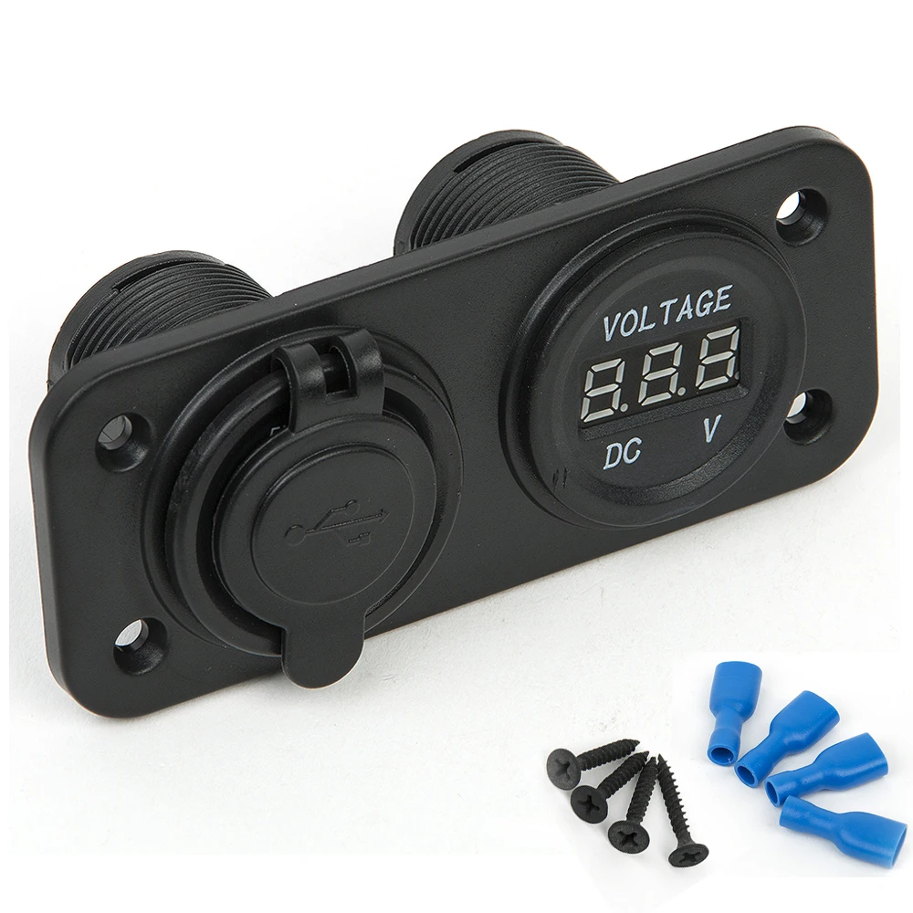 Marine Carvan LED Duel 2 USB Port Charger With DC Voltmeter Digital For Auto/Motorbike/Boat Cigarette Lighter Socket Splitter P1
Marine Carvan LED Duel 2 USB Port Charger With DC Voltmeter Digital For Auto/Motorbike/Boat Cigarette Lighter Socket Splitter P1