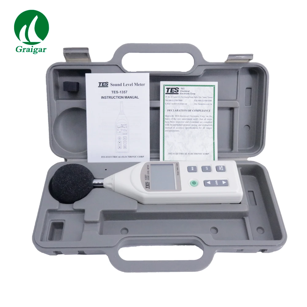 TES-1357 New Handheld Digital Sound Level Meter 31.5 Hz to 8KHz 0.1dB Resolution
TES-1357 New Handheld Digital Sound Level Meter 31.5 Hz to 8KHz 0.1dB Resolution