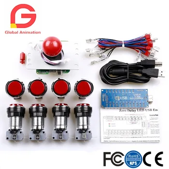 Zero Delay Pc Arcade Game DIY Parts Kit 1 X 5pin 8 Way Joystick + 8 X Chrome Illuminated Arcade Button With Microswitch For Mame
Zero Delay Pc Arcade Game DIY Parts Kit 1 X 5pin 8 Way Joystick + 8 X Chrome Illuminated Arcade Button With Microswitch For Mame