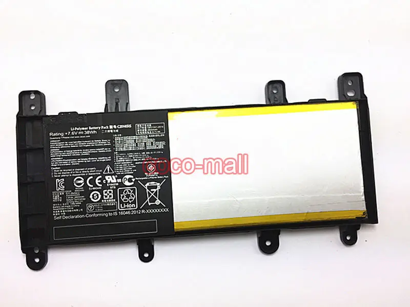 7.6V 38Wh C21N1515 Battery For Asus Notebook X Series X756UJ X756UA X756UX X756UB X756UQ X756UV Laptop 0B200-01800100
7.6V 38Wh C21N1515 Battery For Asus Notebook X Series X756UJ X756UA X756UX X756UB X756UQ X756UV Laptop 0B200-01800100