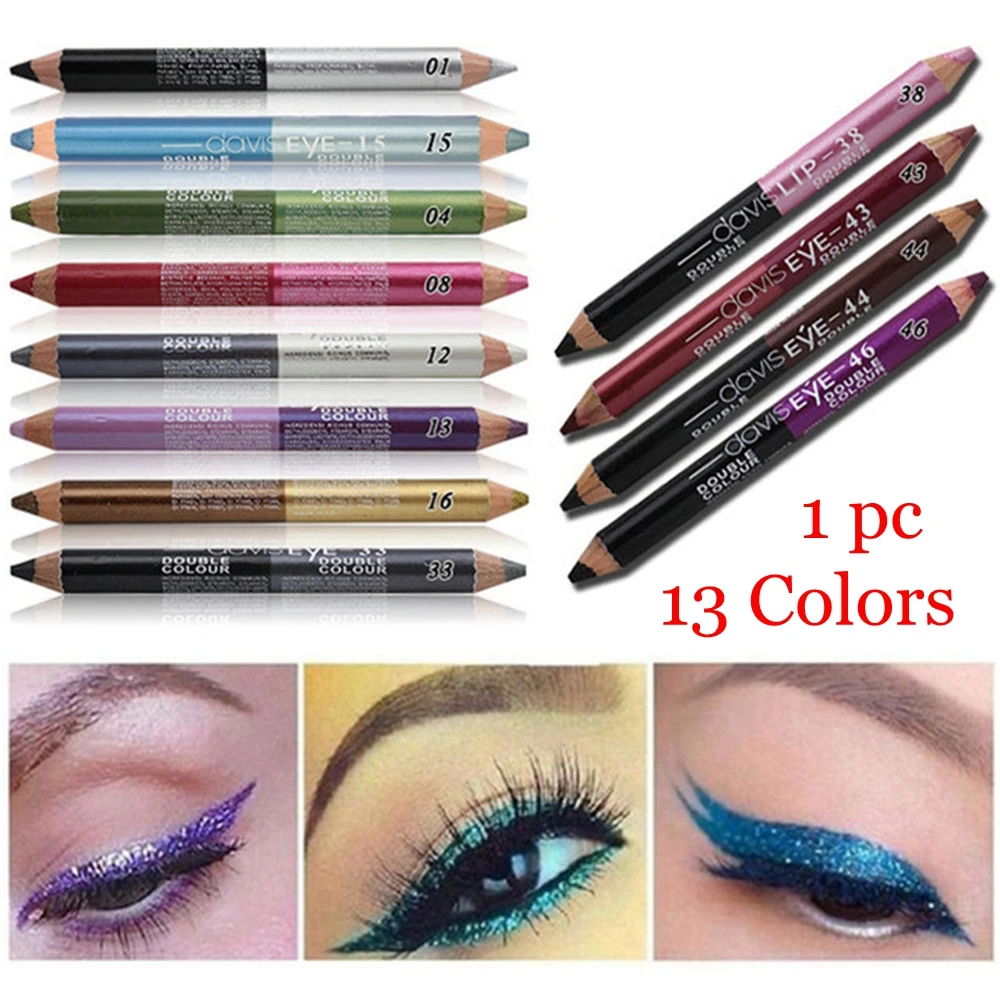 

1Pcs 12 Colors Highlighter Glitter Eyeshadow Eyeliner Pen Makeup Durable Waterproof Sweatproof Double-ended Eyes Pencil Makeup