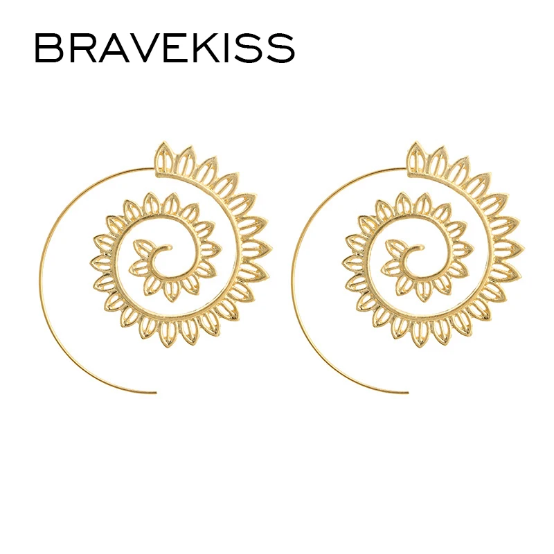 BRAVEKISS Simple Hollow Pattern Spiral Hoop Earrings For Women Vintage Circle Leaf Gear Earrings 2019 Fashion Jewelry BPE1446
BRAVEKISS Simple Hollow Pattern Spiral Hoop Earrings For Women Vintage Circle Leaf Gear Earrings 2019 Fashion Jewelry BPE1446