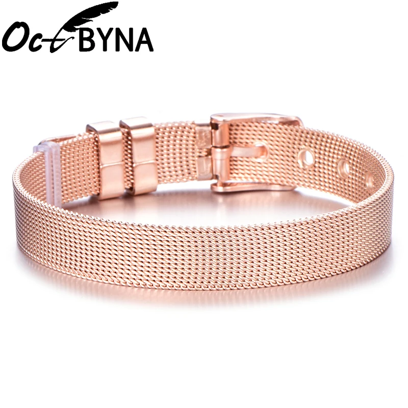 2019 New DIY Stainless Steel Mesh Basic chain Mesh Bracelet For Women Metal Wristband Rose Gold Silver Color Brand Bracelet
2019 New DIY Stainless Steel Mesh Basic chain Mesh Bracelet For Women Metal Wristband Rose Gold Silver Color Brand Bracelet