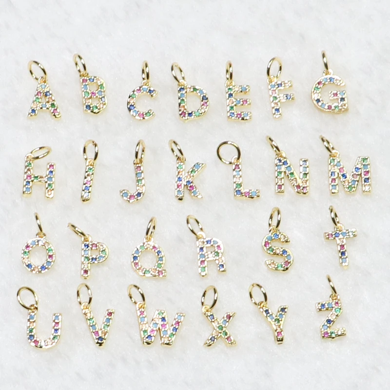 26 Pieces one set letter charms Tiny zircon charms letter Jewelry Accessories for jewelry Making fashion gift for lady9067
26 Pieces one set letter charms Tiny zircon charms letter Jewelry Accessories for jewelry Making fashion gift for lady9067
