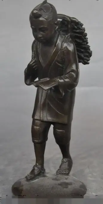 S00810 China folk Culture bronze boy Nunnery Shu Tong Read along Book statue Sculpture (B0413)
S00810 China folk Culture bronze boy Nunnery Shu Tong Read along Book statue Sculpture (B0413)