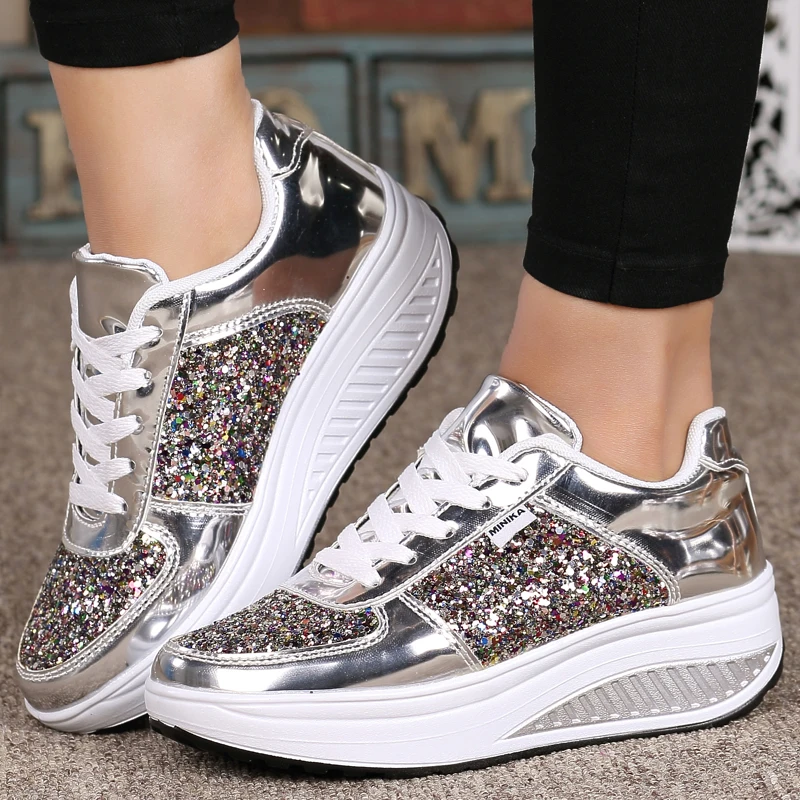 Platform Sneakers Women Height Increase 4.5cm Gym Training Shoes Silvers Massage Fitness Shoes 2019 Footwear Women's Sport Shoes
Platform Sneakers Women Height Increase 4.5cm Gym Training Shoes Silvers Massage Fitness Shoes 2019 Footwear Women's Sport Shoes