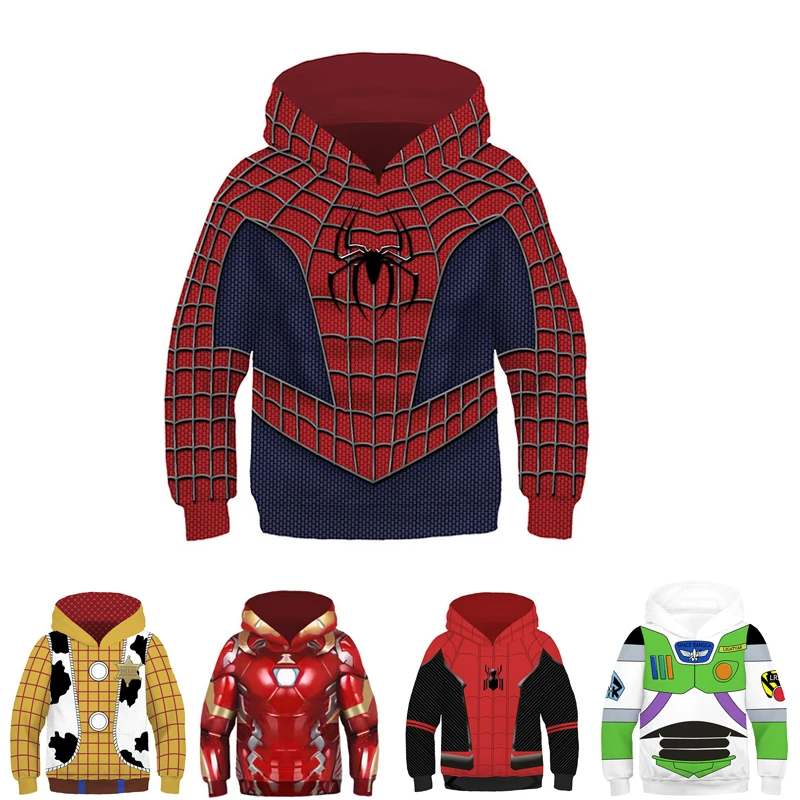 Kids Boys Woody Buzz Light Year Costumes Superhero 3D Printed Clothes Child Cartoon Sweatshirts Iron Man Spider Man Hoodies
Kids Boys Woody Buzz Light Year Costumes Superhero 3D Printed Clothes Child Cartoon Sweatshirts Iron Man Spider Man Hoodies