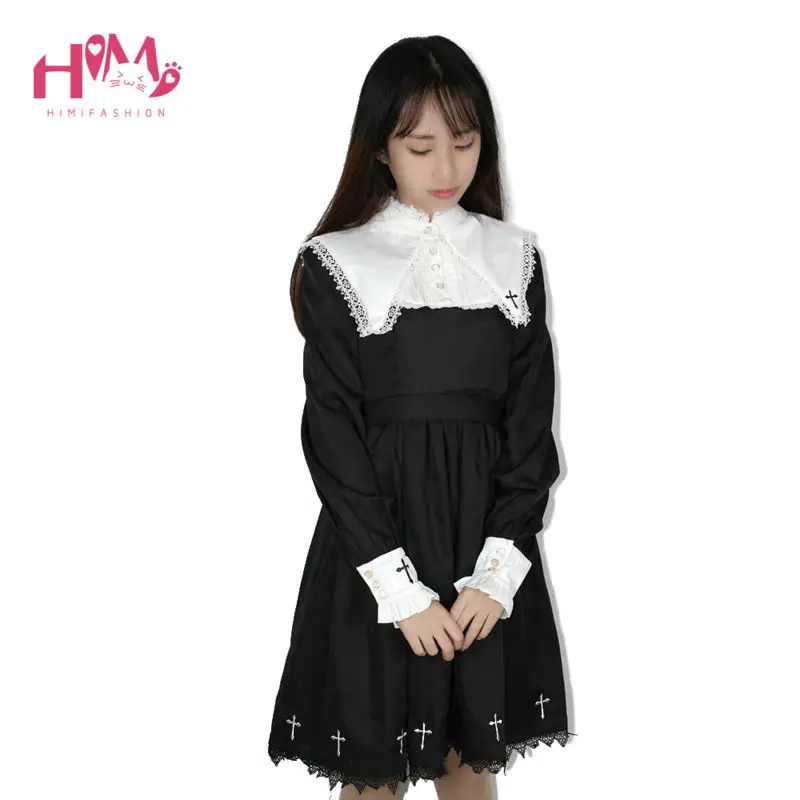 2019 Japanese Harajuku Black Lolita Female Vintage Dresses For Cute Girl Gothic Cosplay Cross-Shaped Women Long Sleeve Dress
2019 Japanese Harajuku Black Lolita Female Vintage Dresses For Cute Girl Gothic Cosplay Cross-Shaped Women Long Sleeve Dress