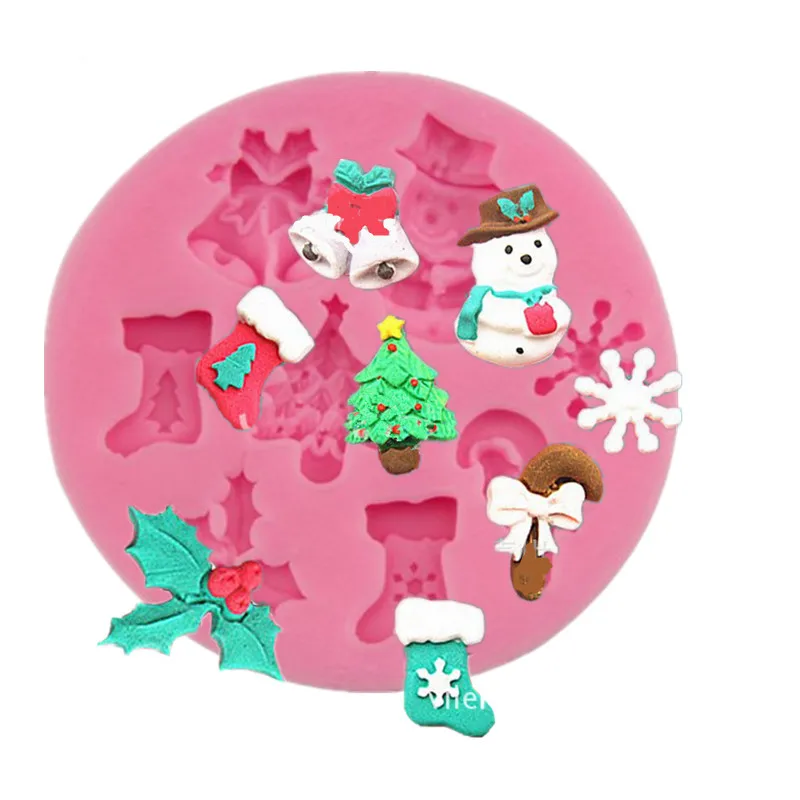 Free Shipping Christmas Snow Snowman Tree Bell Sock Molds for Fondant Jello Jelly Sugar Ice Moulds Cake Decorating Tools A1170
Free Shipping Christmas Snow Snowman Tree Bell Sock Molds for Fondant Jello Jelly Sugar Ice Moulds Cake Decorating Tools A1170