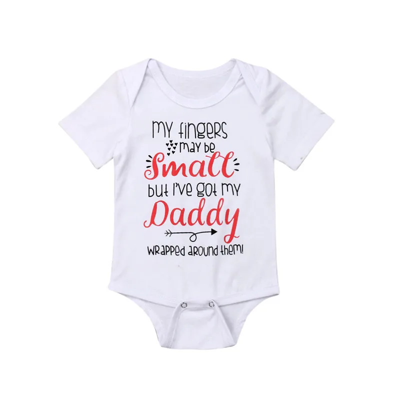 2019 Newborn Baby Boy Girl Small Daddy Bodysuit Jumpsuit Summer Clothes Outfits Sunsuit Short Sleeve Father's day One Piece
2019 Newborn Baby Boy Girl Small Daddy Bodysuit Jumpsuit Summer Clothes Outfits Sunsuit Short Sleeve Father's day One Piece