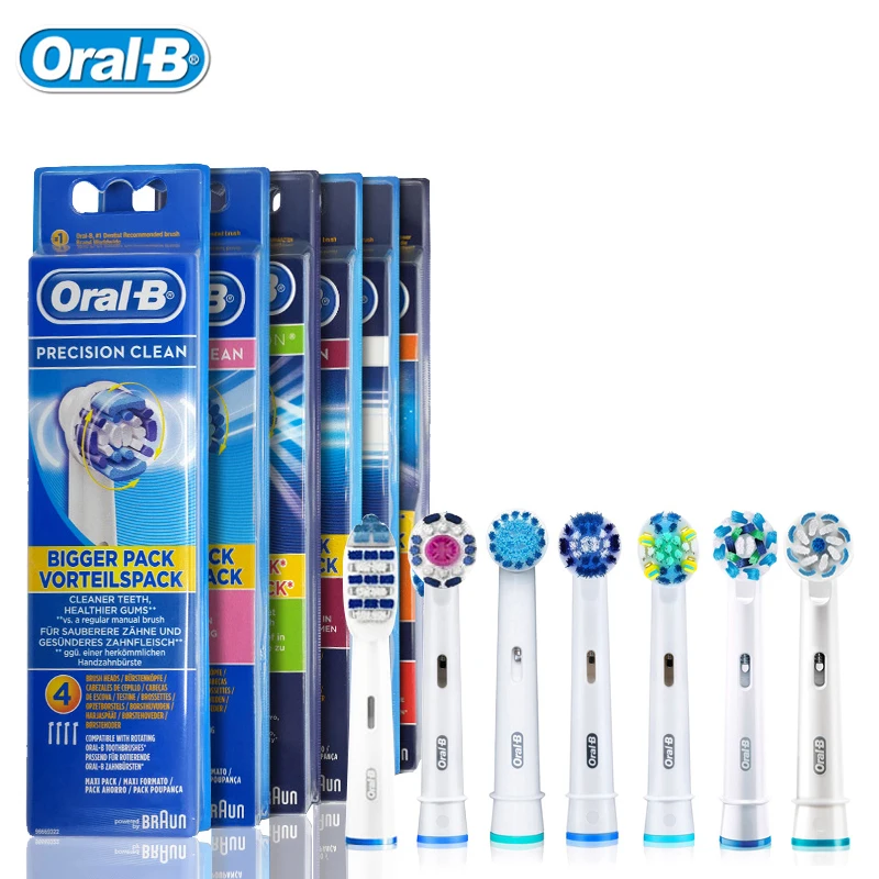 Oral B Сменные насадки для зубных щеток с точным вращением электрическая зубная