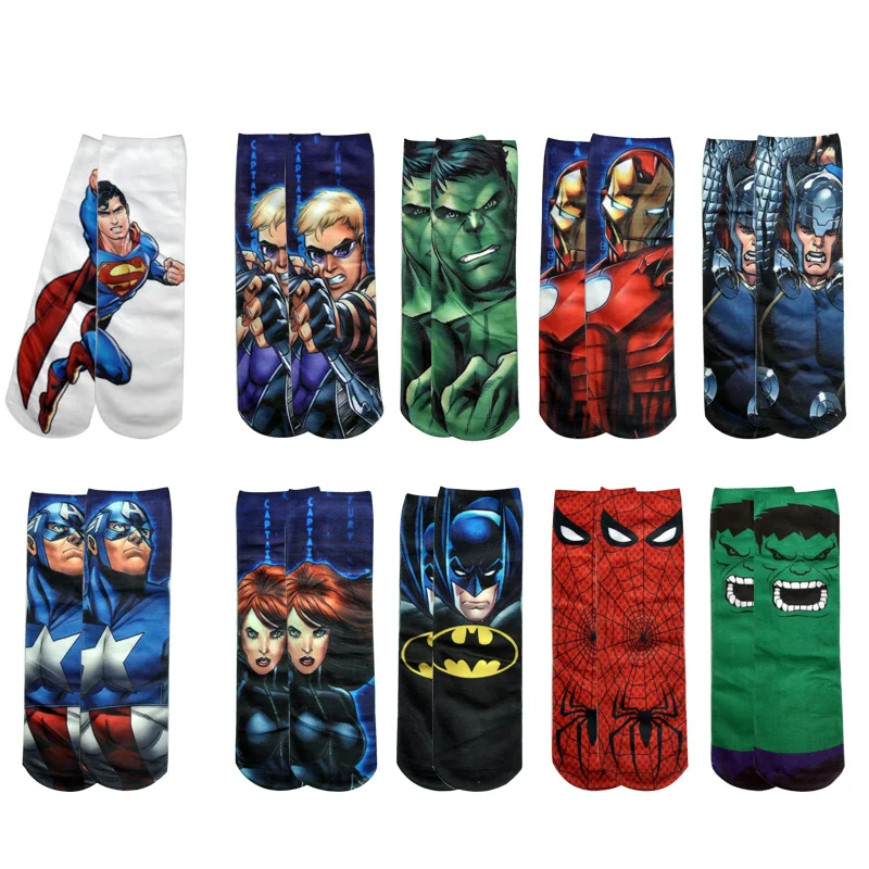 Lionzone 10Pairs Lot Pack Ankle Socks Women 3D Print Powerful Heros Caption Spiderman Superman Cotton Ladies Socks Funny
Lionzone 10Pairs Lot Pack Ankle Socks Women 3D Print Powerful Heros Caption Spiderman Superman Cotton Ladies Socks Funny