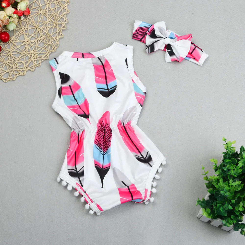 2PCS baby girl clothes clothes sets Sleeveless Feather Romper Jumpsuit+Headband Set roupas headband for a girl sets of babies
2PCS baby girl clothes clothes sets Sleeveless Feather Romper Jumpsuit+Headband Set roupas headband for a girl sets of babies