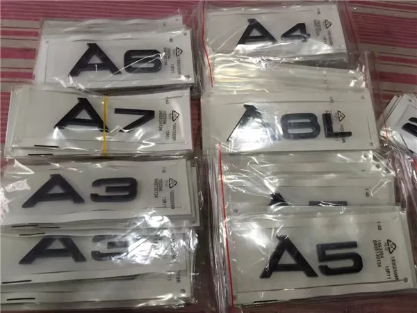 Matte black Rear Trunk Letters Number Badge Emblem Emblems for Audi A3 A4 A5 A6 A7 A8 A4L A6L A8L
Matte black Rear Trunk Letters Number Badge Emblem Emblems for Audi A3 A4 A5 A6 A7 A8 A4L A6L A8L