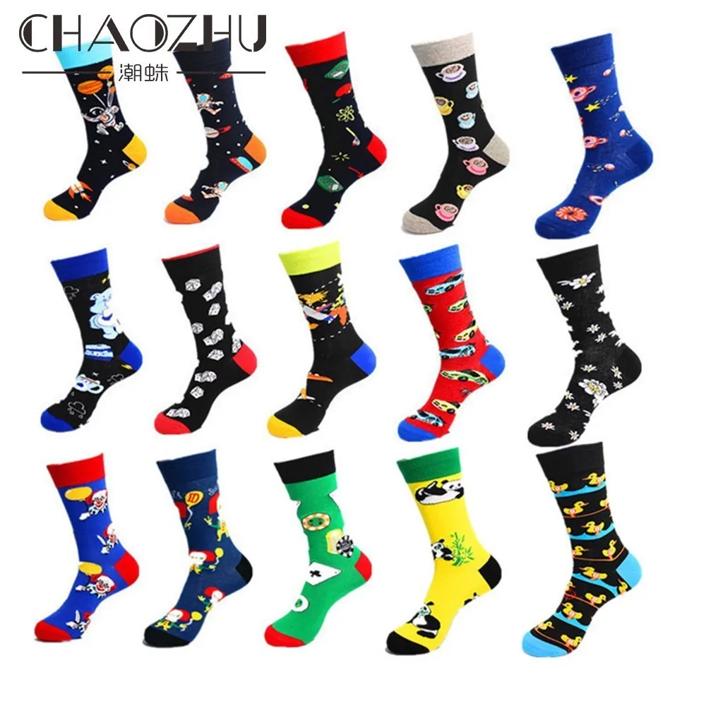 CHAOZHU Creative Autumn Winter cartoon men's socks Scorpion Astronaut Clown Cosmic Bear Flower Car Duck Panda funny socks boys
CHAOZHU Creative Autumn Winter cartoon men's socks Scorpion Astronaut Clown Cosmic Bear Flower Car Duck Panda funny socks boys