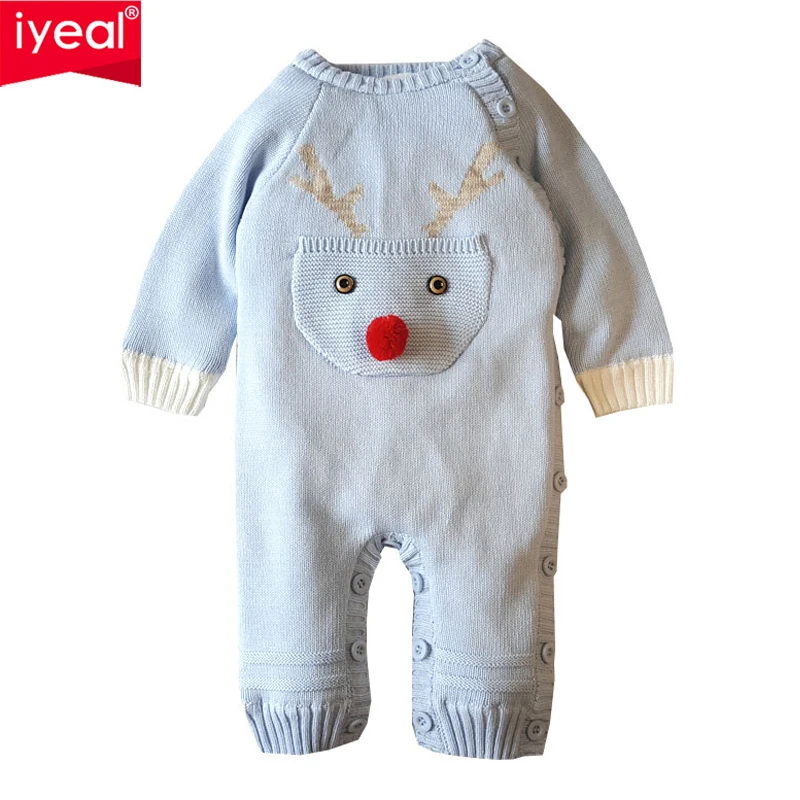 IYEAL Cartoon Deer Christmas Baby Rompers Winter Boys Costume Girls Thick Warm Knitted Infant Kid Jumpsuit Children Outerwear
IYEAL Cartoon Deer Christmas Baby Rompers Winter Boys Costume Girls Thick Warm Knitted Infant Kid Jumpsuit Children Outerwear