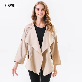 ORMELL Women Spring Elegant Trench 2018 New Irregular Long Sleeves Decently Female Windbreaker Autumn Woman Light Overcoat
ORMELL Women Spring Elegant Trench 2018 New Irregular Long Sleeves Decently Female Windbreaker Autumn Woman Light Overcoat